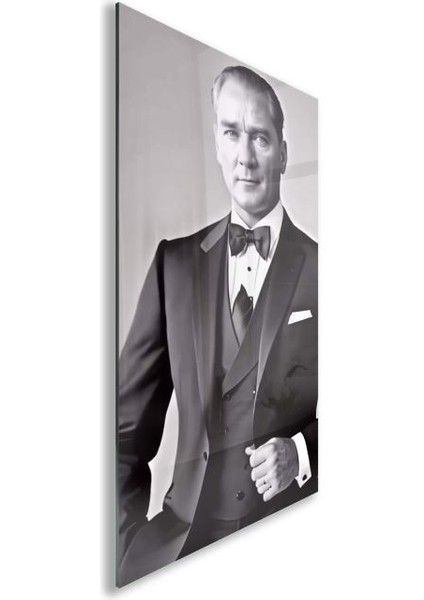 Atatürk Cam Tablo - Yatay Motif 01-091