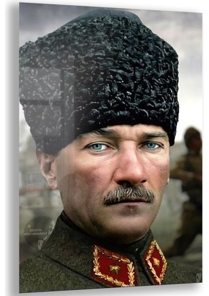 Atatürk Cam Tablo - Yatay Motif 01-062