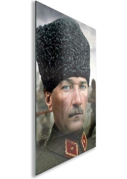 Atatürk Cam Tablo - Yatay Motif 01-062