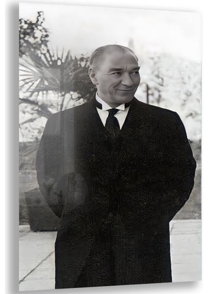 Atatürk Cam Tablo - Yatay Motif 01-030