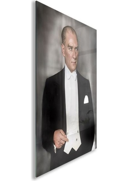 Atatürk Cam Tablo - Yatay Motif 01-063
