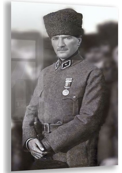 Atatürk Cam Tablo - Yatay Motif 01-024