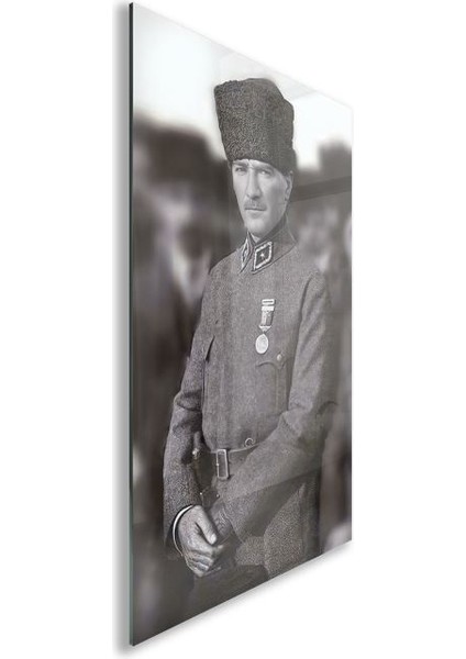 Atatürk Cam Tablo - Yatay Motif 01-024