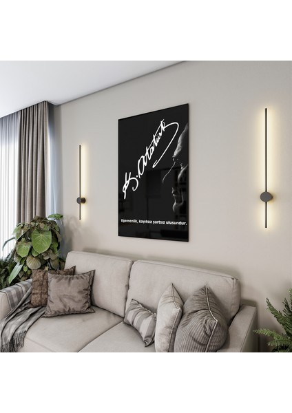 Atatürk Sözleri 1 Cam Tablo - Dikey Motif 02-002
