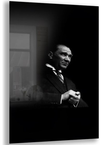 Atatürk Cam Tablo - Yatay Motif 01-052