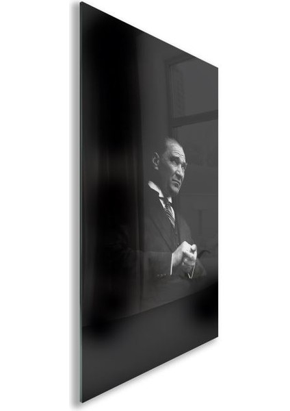 Atatürk Cam Tablo - Yatay Motif 01-052