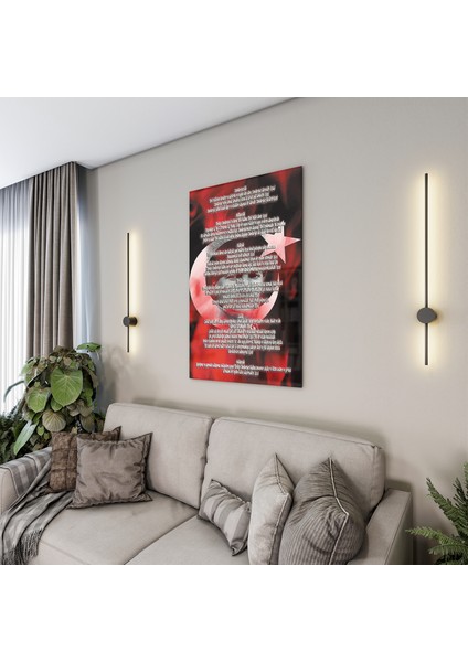 Atatürk Sözleri 7 Cam Tablo - Dikey Motif 02-001