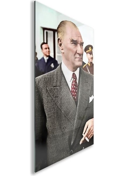 Atatürk Cam Tablo - Yatay Motif 01-079
