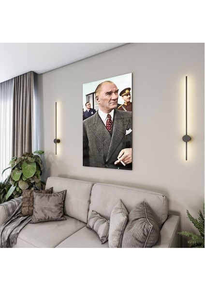 Atatürk Cam Tablo - Yatay Motif 01-079