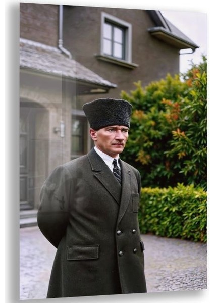 Atatürk Cam Tablo - Yatay Motif 01-007