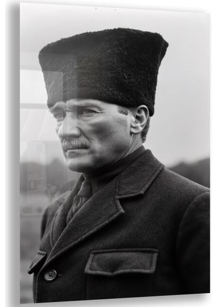 Atatürk Cam Tablo - Yatay Motif 01-061