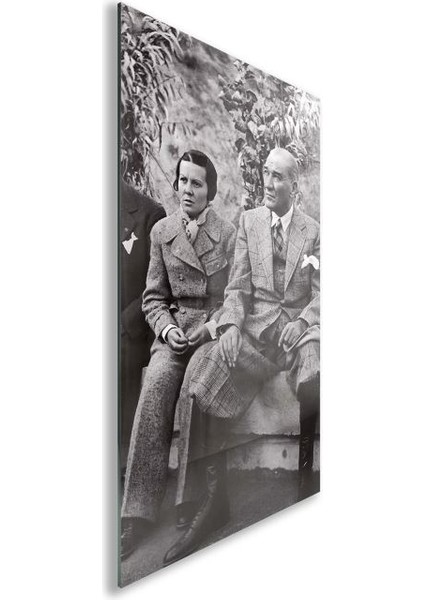 Atatürk Cam Tablo - Yatay Motif 01-004