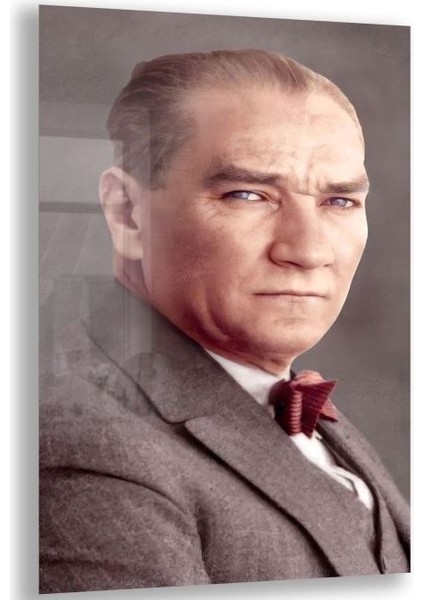 Atatürk Cam Tablo - Yatay Motif 01-058