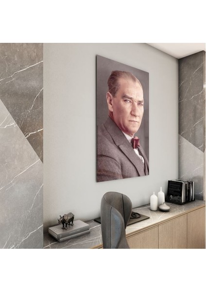 Atatürk Cam Tablo - Yatay Motif 01-058