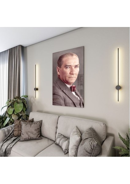 Atatürk Cam Tablo - Yatay Motif 01-058