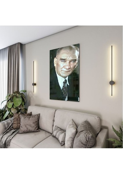 Atatürk Cam Tablo - Yatay Motif 01-081