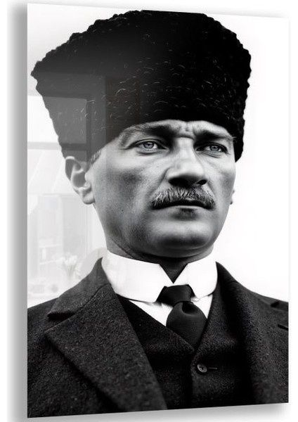 Atatürk Cam Tablo - Yatay Motif 01-045