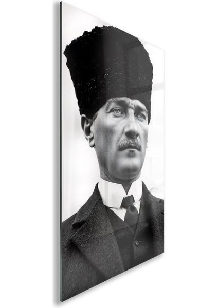 Atatürk Cam Tablo - Yatay Motif 01-045