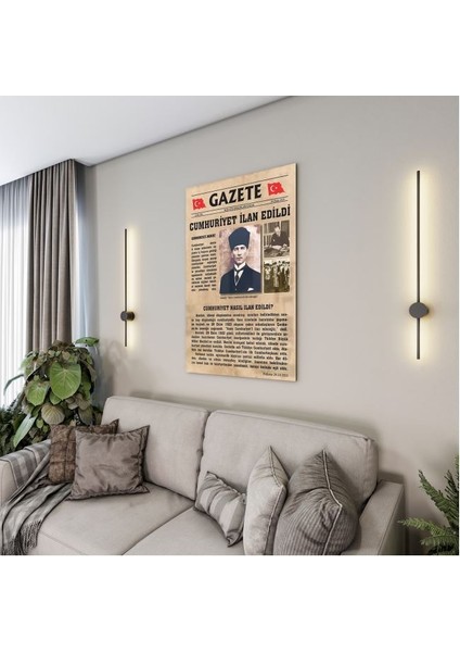 Atatürk Cam Tablo - Yatay Motif 01-025