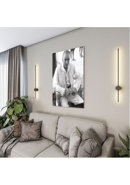 Atatürk Cam Tablo - Yatay Motif 01-019