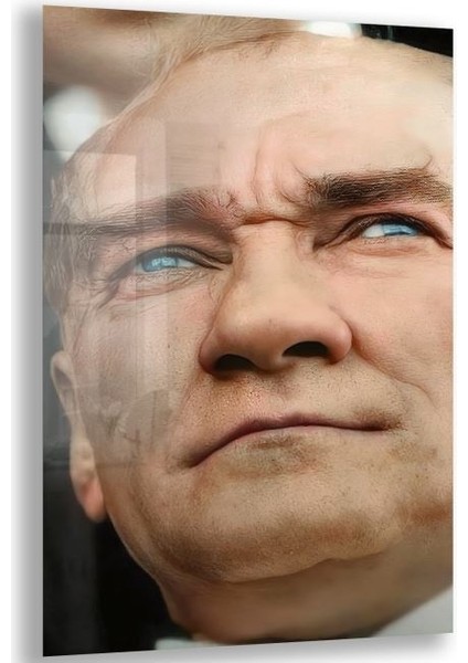 Atatürk Cam Tablo - Yatay Motif 01-076