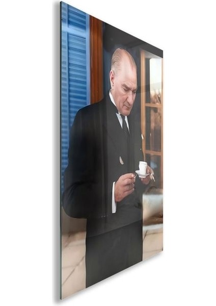 Atatürk Cam Tablo - Yatay Motif 01-087
