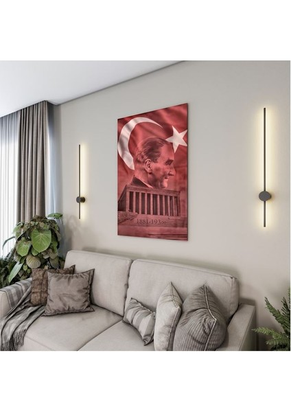 Atatürk Cam Tablo - Yatay Motif 01-014