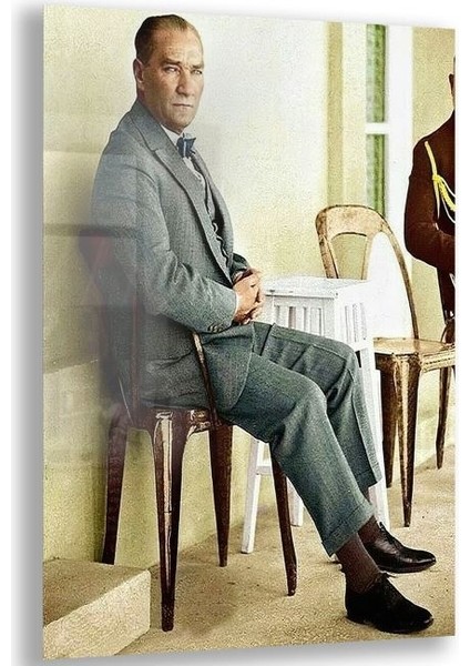 Atatürk Cam Tablo - Yatay Motif 01-082
