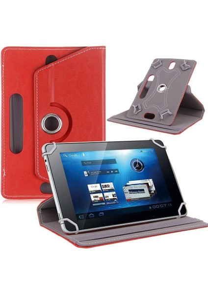 Sprange Vasoun B10TB 10.1" 360° Dönerli Standlı Deri Tablet Kılıfı