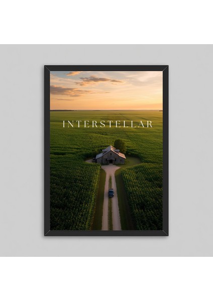 Interstellar Yıldızlararası Movie Film Çerçeveli Poster Tablo Interstellar Dekorasyon Tablo