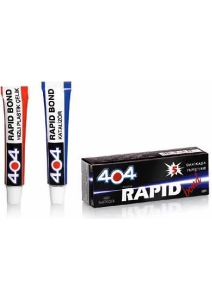 404 Plastik Çelik Rapid Bond Hızlı Yapıştırıcı 16GR - Şeffaf