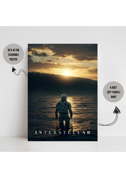 Interstellar Yıldızlararası Movie Film Poster Dekorasyon Çerçevesiz Poster Interstellar