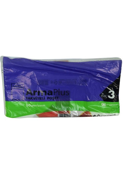 Armaplus Takviyeli Çanta Poşet Karma Desen Renk 30X45 50 Adet No:3