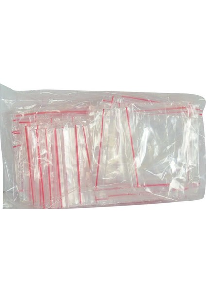 Kilitli Naylon Torba Poşet 5x5 cm Şeffaf 100 Adet 1 Paket