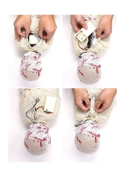 9 Halloween Sensörlü Işıklı Hareketli Mumya