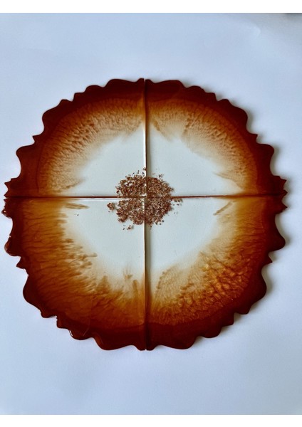 Epoksi Bardak Altlığı 4'lü Set(10cm x 10cm )