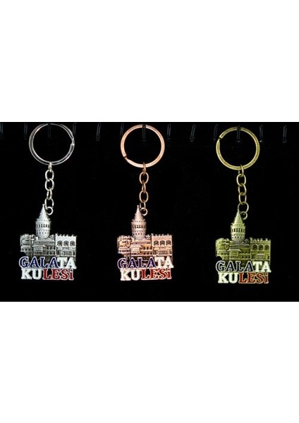 9 Metal Galata Kulesi Anahtarlık Model 2