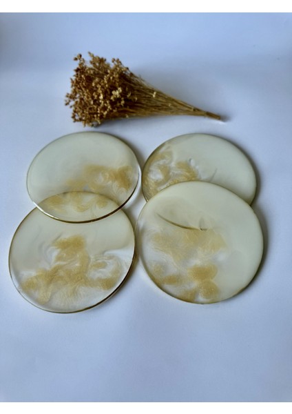 Epoksi Bardak Altlığı 4'lü SET(10CM x 10 Cm)