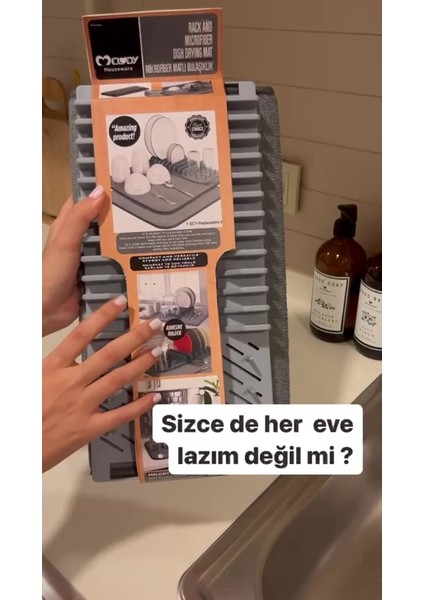 Luxury Mikrofiber Kurutma Matlı Bulaşıklık 1 Adet