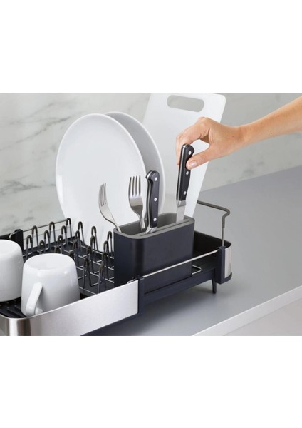 Luxury Extend Steel Dish Rack, Grey 1 Adet
