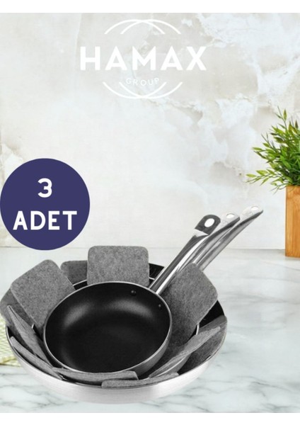Luxury Tava,tencere ve Bor Cam Koruyucu Çizdirmez Keçe 3'lü Set 1 Adet