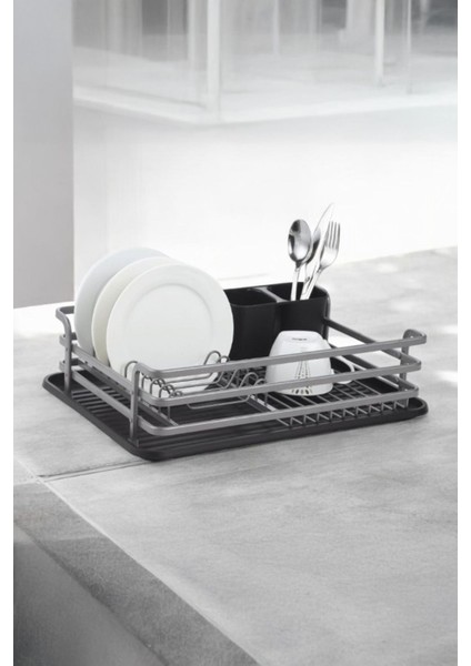Luxury Paslanmaz Alüminyum Tek Katlı Füme Bulaşıklık Modern Tabaklık 1 Adet