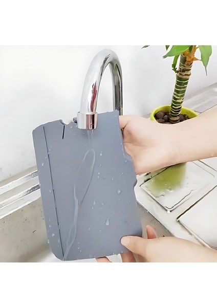 Luxury Musluk Altı Damlama Önleyici ve Tezgah Sıçrama Koruyucu,mutfak Lavabo Silikon Mat 1 Adet fiyatları