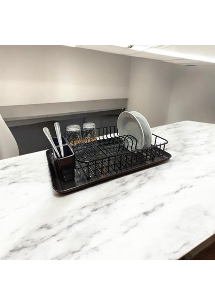 Luxury Siyah Tek Katlı Modern Tabaklık Bulaşıklık 1 Adet