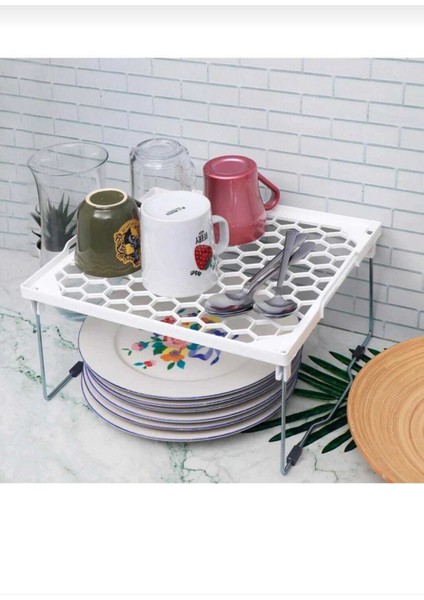 Luxury 3lü Kare Çok Amaçlı Pratik Raf Bulaşıklık Square Practical Shelf 1 Adet
