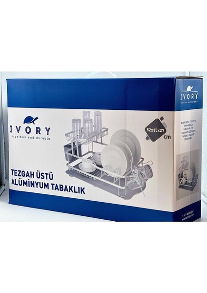 Luxury Bhr Tem-Tezgah Üstü Alüminyum Tabaklık- Bulaşıklık 52*35*27 cm 1 Adet fiyatları