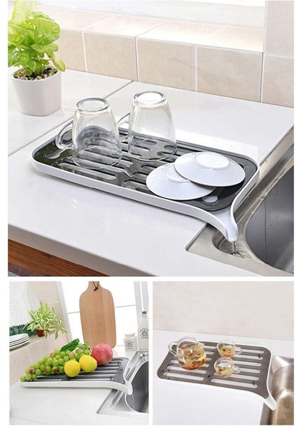 Luxury Lavabo Kenarı Oluklu Az Yer Kaplayan Kullanışlı Bulaşıklık 1 Adet