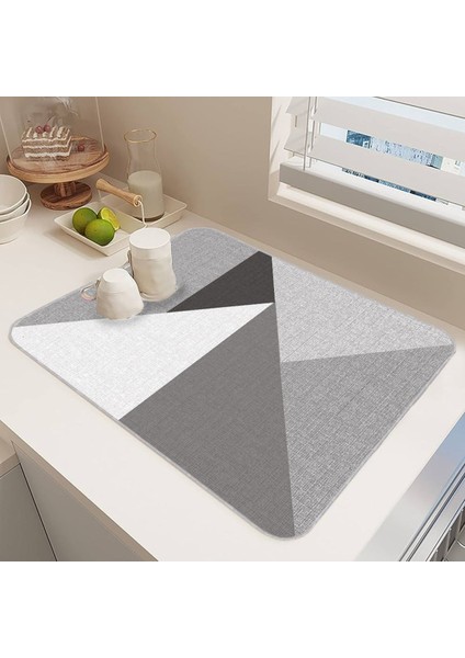 Luxury Yıkanabilir Bulasik Kurutma Mati Kurulama Bezi Kurutma Örtüsü Tezgah Üstü Bulaşıklık 40X50 cm 1 Adet