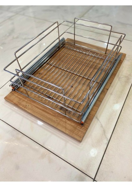 Luxury Teleskopik Raylı Derin Tel Çekmece Bakliyatlık Baharatlık 35CM 1 Adet