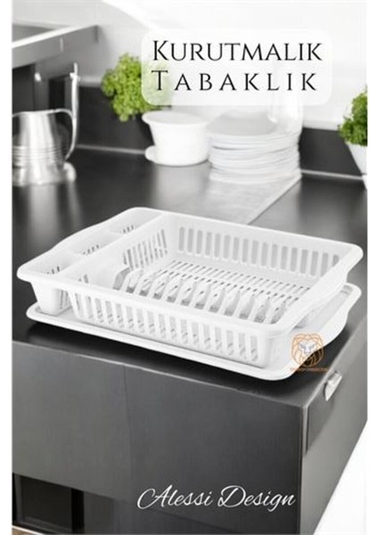 Luxury Modacar Bulaşık Durulama Sepeti Tabaklık Bulaşık Kurutmalık Beyaz Alessi 1 Adet